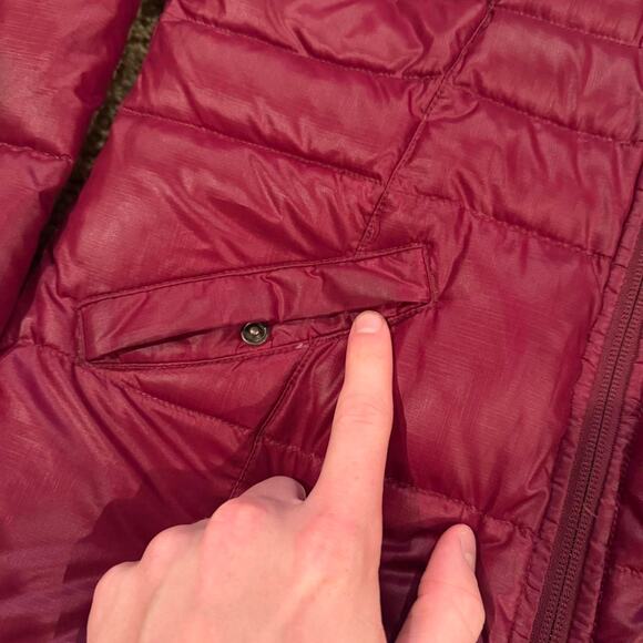 The North Face Girl Moondoggy 2.0 Hooded Jacket Sz.M Pink Goose Down 550 Quilted - Picture 3 of 8